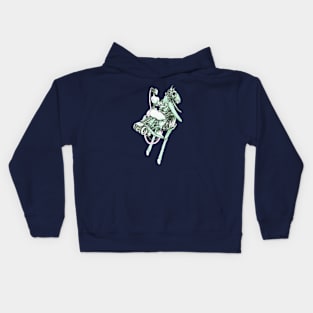 Bone armor auto-horse with android rider Kids Hoodie